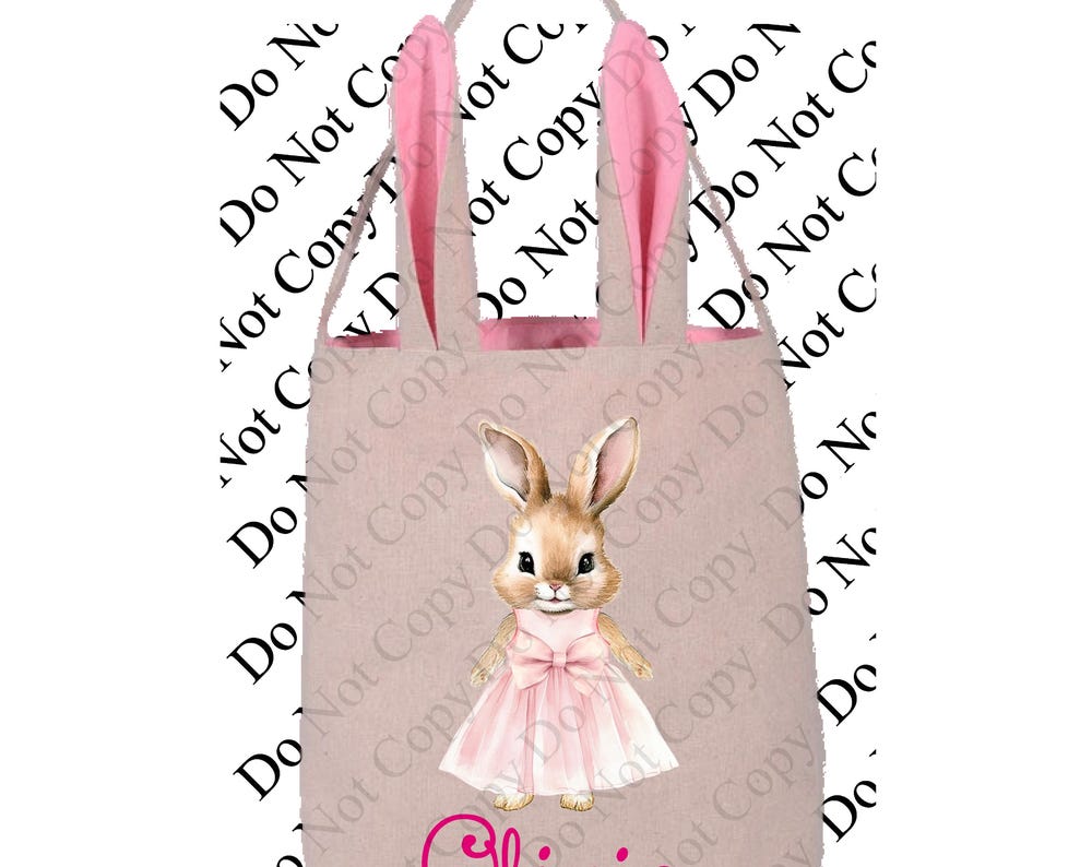 Beautiful Personalised Bunny Easter Bag